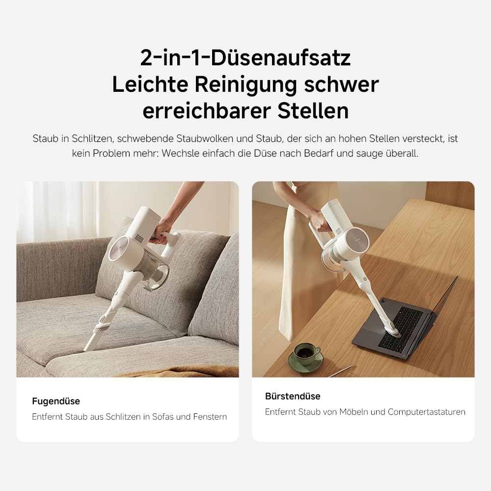 Xiaomi G20 Max Kabellos, 25.000 Pa/180 AW, Zyklon-Technologie, beutellos, bis 60 Min Laufzeit, für Tierhaare, Auto, Teppich & Hartboden