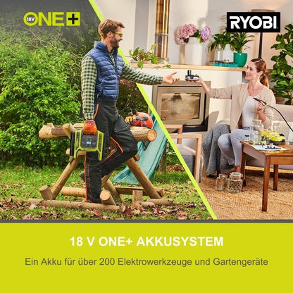 RYOBI 18 V ONE+ Brushless Bodenhandsauger RASV18BL-0 5133006323, 135 AW Saugleistung, Dual-Zyklonen HEPA 13 Filter, ohne Akku und Ladegerät, Anthrazit