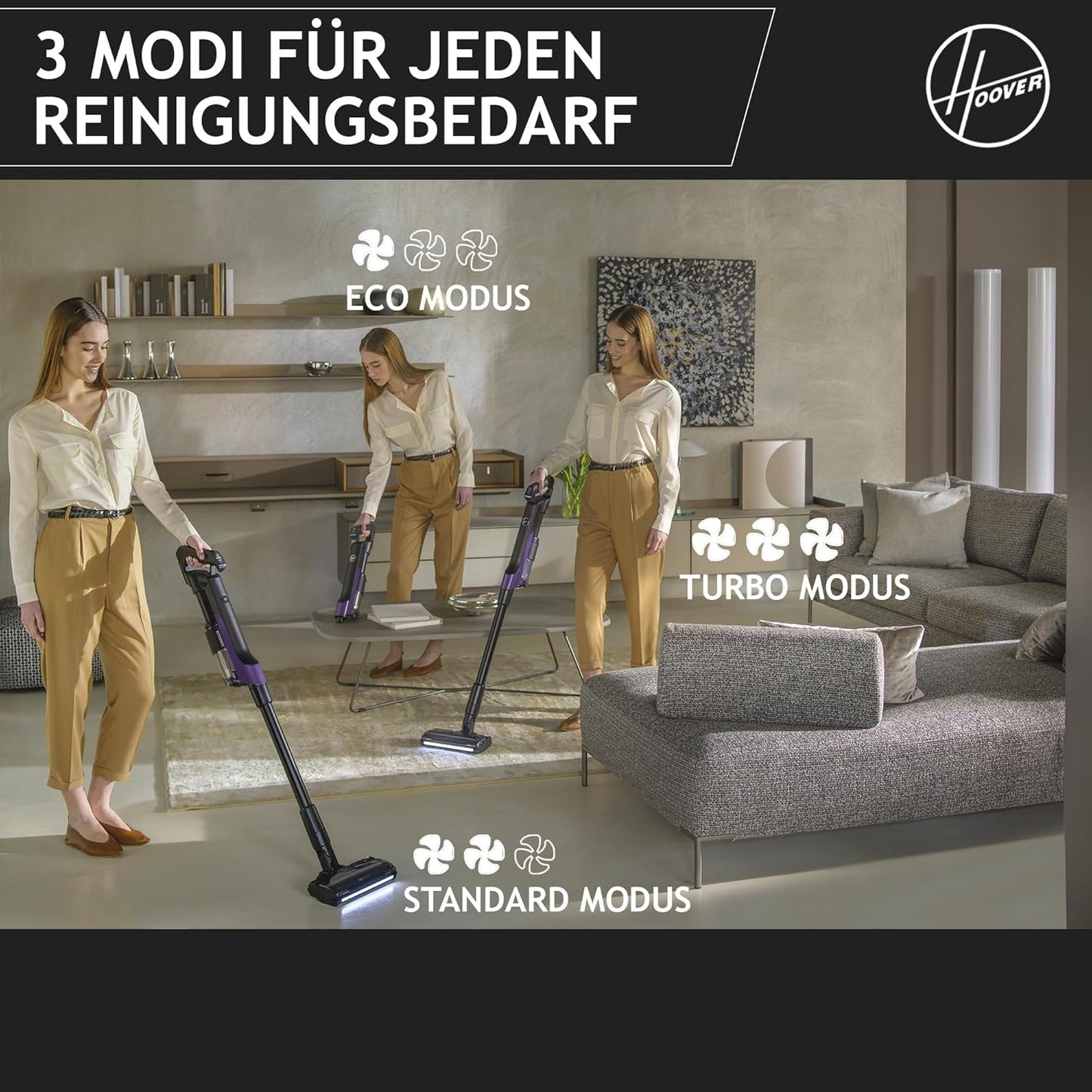 Hoover HF2 Akku-Staubsauger, ultraleicht, kabellos, Anti-Twist, LED, 3× Staubkapazität, 20 Min Laufzeit, alle Böden