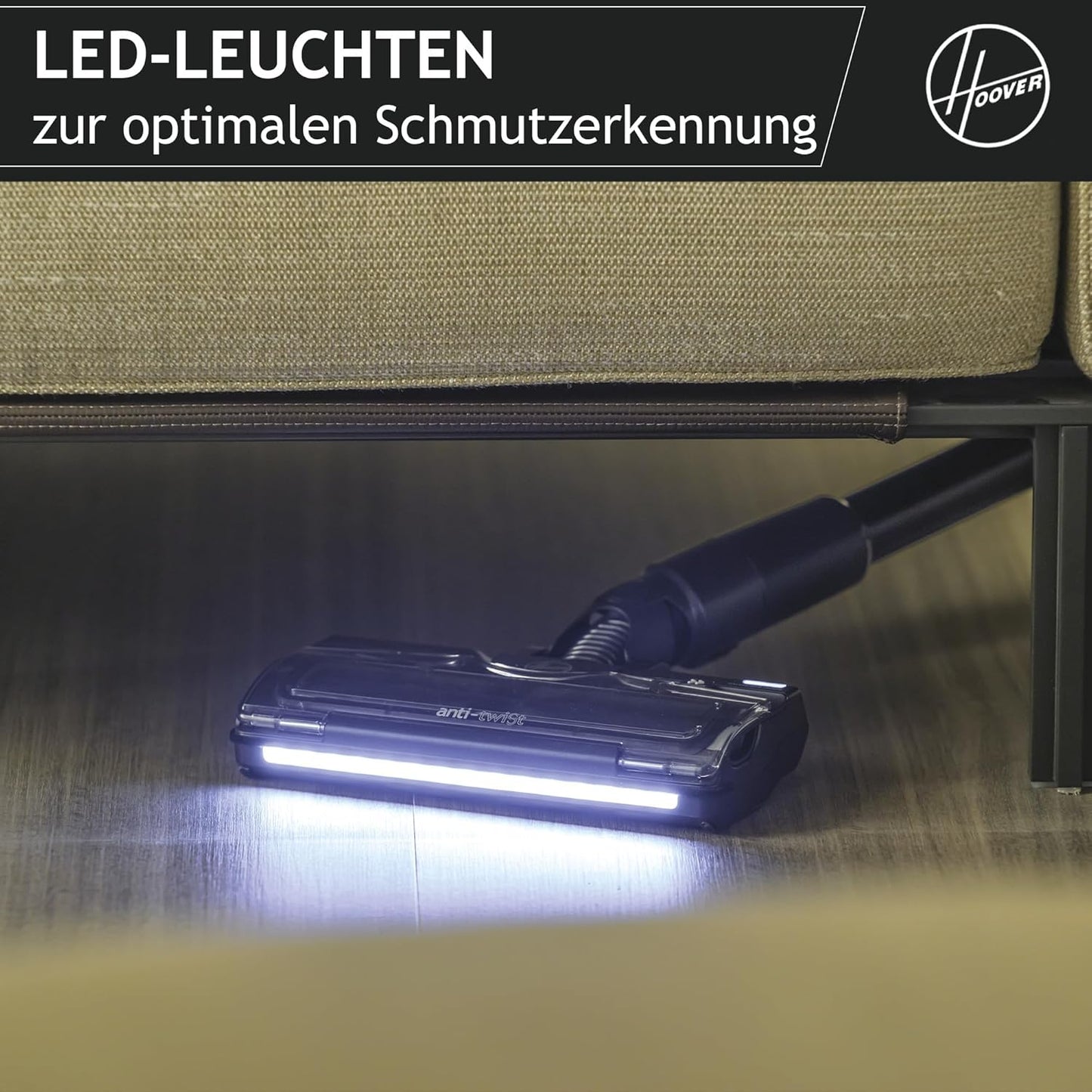 Hoover HF2 Akku-Staubsauger, ultraleicht, kabellos, Anti-Twist, LED, 3× Staubkapazität, 20 Min Laufzeit, alle Böden